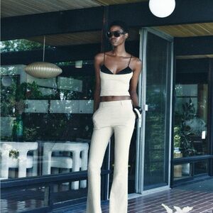 Zara CONTRASTING TANK TOP